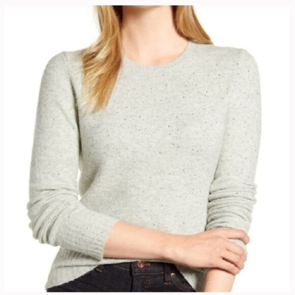 J.Crew Gemstone Sweater in Supersoft Wool Alpaca Yarn in Gray Size 3X - Picture 1 of 15